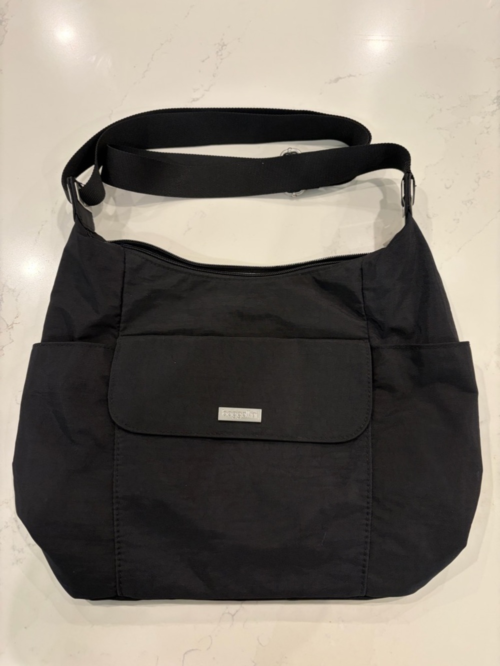 Baggallini Black Nylon Shoulder Crossbody Bag